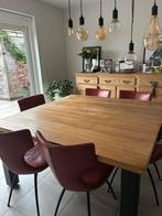 Eieken eettafel, Huis en Inrichting, Ophalen, Gebruikt, Vijf personen of meer, Modern