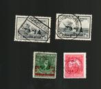Belgique 6 timbres, dont 4 perfins pour recherches, Affranchi, Envoi, Oblitéré