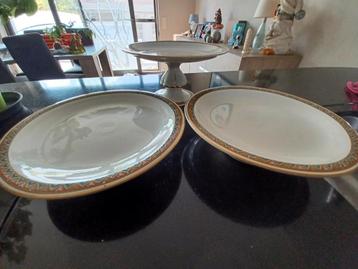 3 x taarten schalen nimy, Enlèvement ou Envoi, Comme neuf, Porcelaine