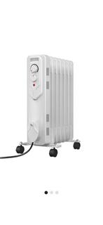 Olieradiator op wieltjes zo goed als nieuw, Doe-het-zelf en Bouw, Verwarming en Radiatoren, Ophalen, Zo goed als nieuw