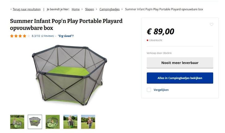 Parc de jeu portable Summer Infant, Enfants & Bébés, Parcs, Comme neuf, Enlèvement