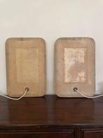 Set van 2 vintage perkamenten wandlampen, Huis en Inrichting, Ophalen of Verzenden