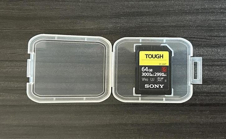 Sony SDXC UHS-II 64 GB geheugenkaart – zeer weinig gebruikt, Audio, Tv en Foto, Foto | Geheugenkaarten, Zo goed als nieuw, SDXC
