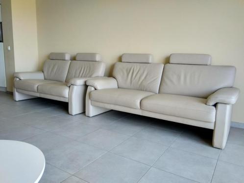 Twee lederen zetels Belform (ook afzonderlijk te bekomen), Huis en Inrichting, Fauteuils, Zo goed als nieuw, Leer, 125 cm of meer