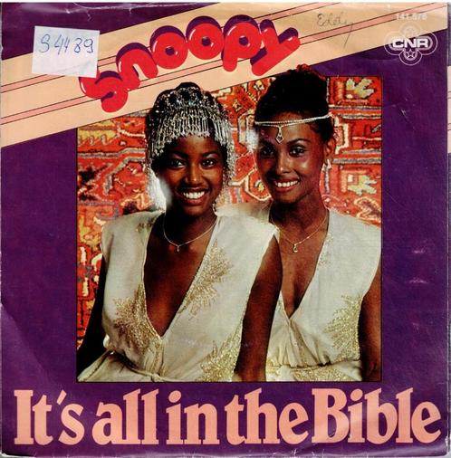 Vinyl, 7"   /   Snoopy   – It's All In The Bible, CD & DVD, Vinyles | Autres Vinyles, Autres formats, Enlèvement ou Envoi