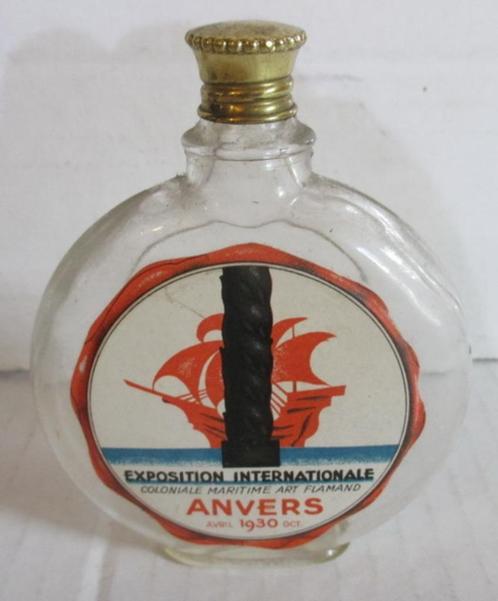 flacon de parfum ancien Exposition Int. Anvers 1930 Marfurt, Antiquités & Art, Curiosités & Brocante, Envoi