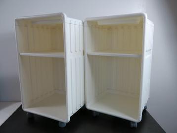 2 tables de chevet vintage Ikea ROLKAR/Roll Container Didrik