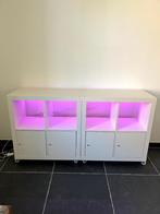 2x Vakjes kast op wieltjes (incl. Led strip verlichting), Ophalen