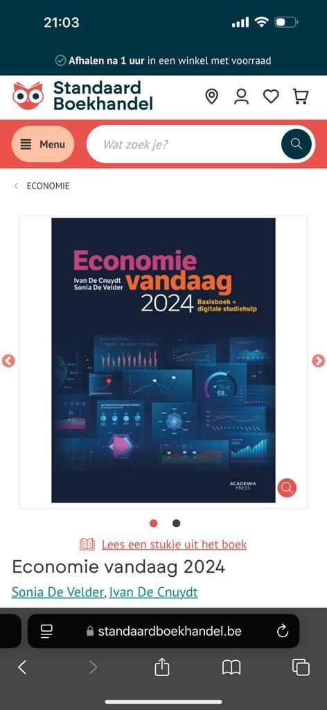 Economie vandaag 2024, Boeken, Schoolboeken, Nieuw, Ophalen of Verzenden