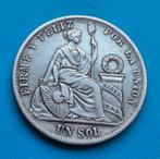 Peru  1 Sol  1875  Silver, Enlèvement ou Envoi, Amérique du Sud, Monnaie en vrac, Argent