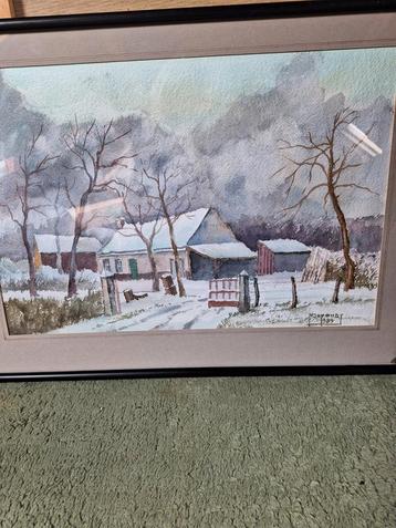 
Mooi schilderij van ndepondt. 63 op 48. Kader met glas. beschikbaar voor biedingen