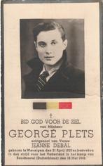 B P FOTO OORLOG PLETS WEVELGEM 1923 - 1945, Verzamelen, Bidprentjes en Rouwkaarten, Bidprentje, Ophalen of Verzenden