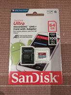 SanDisk Ultra 64GB - MICRO SDXC - Geheugenkaart - A1, Nieuw, SanDisk, SD, 64 GB