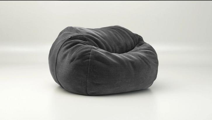 vetsak | zitzak large cord velour dark grey, Huis en Inrichting, Zitzakken, Nieuw, Zitzak, Grijs, Ophalen