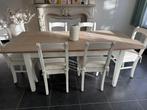 Tafel en stoelen, Huis en Inrichting, Complete eetkamers, Ophalen, Zo goed als nieuw, Klassieke stijl, 6 tot 8 stoelen