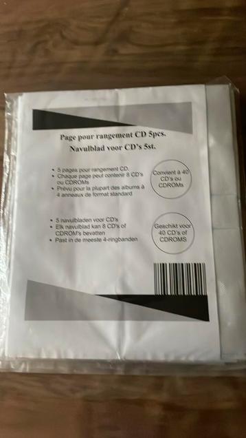 Navulblad voor CD 5 stuks disponible aux enchères