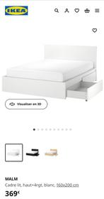 Malm IKEA grijs bed van 160 cm, Grijs, Zo goed als nieuw