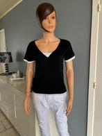 Zwart-wit T-shirt, Maat 38/40 (M), Zwart, Casual Clothing, Ophalen of Verzenden