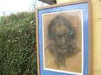 GESIGNEERD M-T/MARTIN JURBISE1923/MONS 1979 SUPERPORTRETTEN, Antiek en Kunst, Ophalen of Verzenden