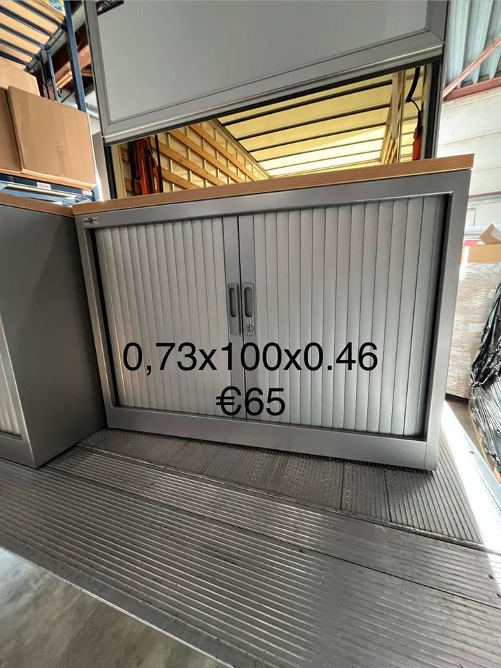 Armoire à volets/porte roulante/classeur, gris clair/gris, Maison & Meubles, Armoires | Armoires à porte coulissante & Armoires à archives