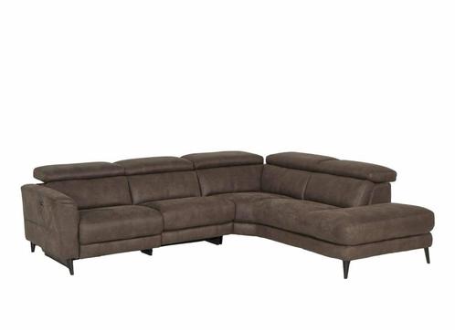 Hoeksalon Flow 287x238cm - stof - met relax, Huis en Inrichting, Zetels | Zetels, Zo goed als nieuw, Hoekbank, Vierpersoons of meer