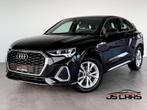 Audi Q3 SPORTBACK 2.0TDI *S-LINE*COCKPIT*CAMERA360*CUIR*, Auto's, Audi, Automaat, Gebruikt, Zwart, USB