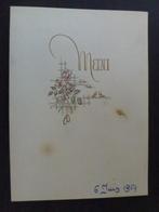 ancien double menu manuscrit 1954, Envoi