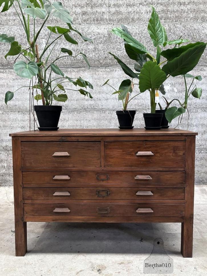 Geweldig losstaand houten keukeneiland met laden, Antiek en Kunst, Curiosa en Brocante, Ophalen of Verzenden