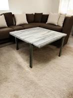 vintage marmeren salontafel / coffee table met chroom, Ophalen of Verzenden