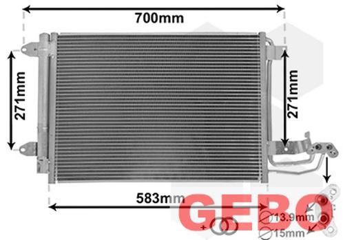 Seat Leon 2009/2012 airco condensor radiateur 1K0 820 411 AK, Auto-onderdelen, Motor en Toebehoren, Seat, Nieuw, Herkomst onderdeel bekend