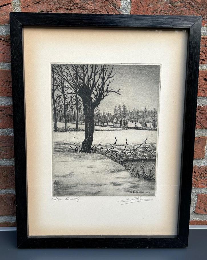 Ets Emiel De Cooman (1922-2021), Antiek en Kunst, Kunst | Etsen en Gravures, Ophalen of Verzenden