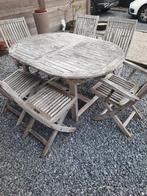 tuinmeubelen, Tuin en Terras, Ophalen, Gebruikt, Teakhout, Tuinset