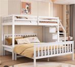Stapelbed 3 personen, Ophalen, Hoogslaper, 160 tot 180 cm, 140 cm