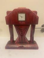 Keramiek Art Deco Frans tafelklok H. 38 x Br. 33 x D. 9 cm., Ophalen of Verzenden