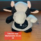 Peluche marionnette vache, Kinderen en Baby's, Speelgoed | Knuffels en Pluche, Ophalen, Zo goed als nieuw, Koe