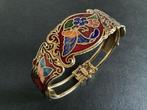 CLOISONNE’ ARMBAND VINTAGE EMAILLE JAREN 80., Handtassen en Accessoires, Antieke sieraden, Ophalen, Overige materialen, Armband