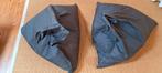 2 donkerblauwe zitzakken/poef, Huis en Inrichting, Zitzakken, Ophalen, Gebruikt