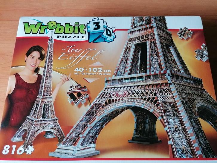 WREBBIT 3D PUZZEL - EIFFELTOREN, Hobby en Vrije tijd, Denksport en Puzzels, Zo goed als nieuw, Rubik's of 3D-puzzel, Minder dan 500 stukjes