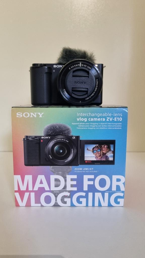 Sony ZV-E10L Vlog Camera + Kitlens + Creator Set, Audio, Tv en Foto, Videocamera's Digitaal, Zo goed als nieuw, Camera, Sony, Ophalen of Verzenden
