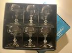 Vintage glazen coupes Durobor (1 doos van 6 stuks), Ophalen, Zo goed als nieuw, Overige typen