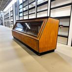 vintage houten winkeltoog / toonbank / vitrine, Antiek en Kunst, Ophalen of Verzenden