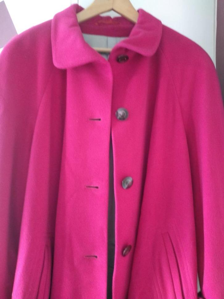 WOLLEN DAMESJAS M 42/44 (jas of overjas), Kleding | Dames, Jassen | Winter, Gedragen, Maat 42/44 (L), Rood, Ophalen of Verzenden