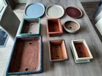terracotta bonsai potten en onderzetters, Ophalen, Gebruikt, Terracotta