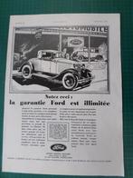 Ford - publicité papier - 1930, Autres types, Utilisé, Enlèvement ou Envoi