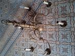 Koperen luster volledige hoogte 87cm, B 78cm, Antiek en Kunst, Antiek | Brons en Koper, Ophalen
