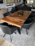 Eettafel 180x90x75 cm massief hout, Huis en Inrichting, Tafels | Eettafels, Zo goed als nieuw, Ophalen