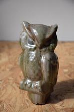art deco beeldje uil barbotine druipglazuur antique owl, Enlèvement ou Envoi