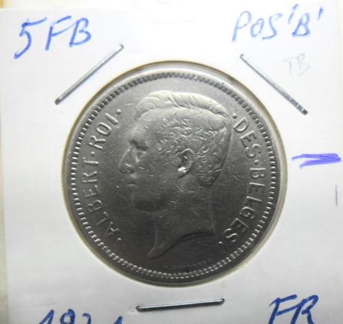 5 francs 1931 Fra Albert I positie B, Postzegels en Munten, Munten | België, Losse munt, Metaal, Verzenden