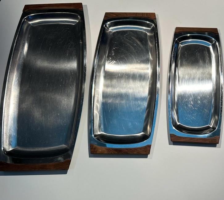 Plateaux de marque Lundtofte années 60 Denmark, Maison & Meubles, Cuisine | Vaisselle, Utilisé, Autres types, Enlèvement ou Envoi