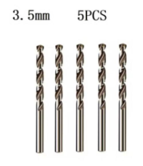 5 Stuks Hss M35 Boor voor Metaal Staal IJzer - - 3,5 mm - -, Hobby en Vrije tijd, Overige Hobby en Vrije tijd, Nieuw, Ophalen of Verzenden